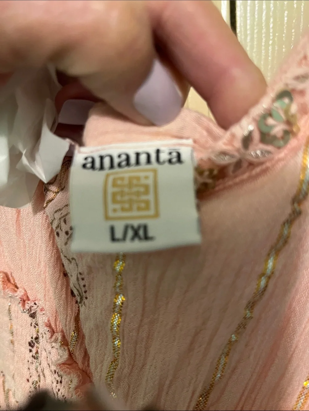 Boho Embellished Pink Maxi Dress - Picture 6 of 8